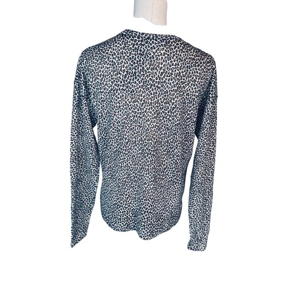 NWT Banana Republic Small Leopard Print V-Neck Merino Wool Sweater - Picture 8 of 15